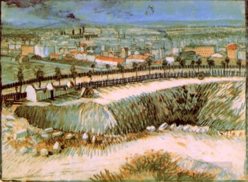  Montmartre Oil Painting - Outskirts of Paris near Montmartre 2 Vincent van Gogh scenery